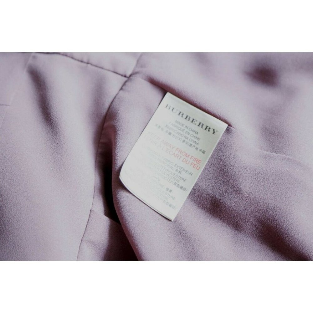Burberry Mauve Pleated Midi Wrap Dress - Picture 12 of 12